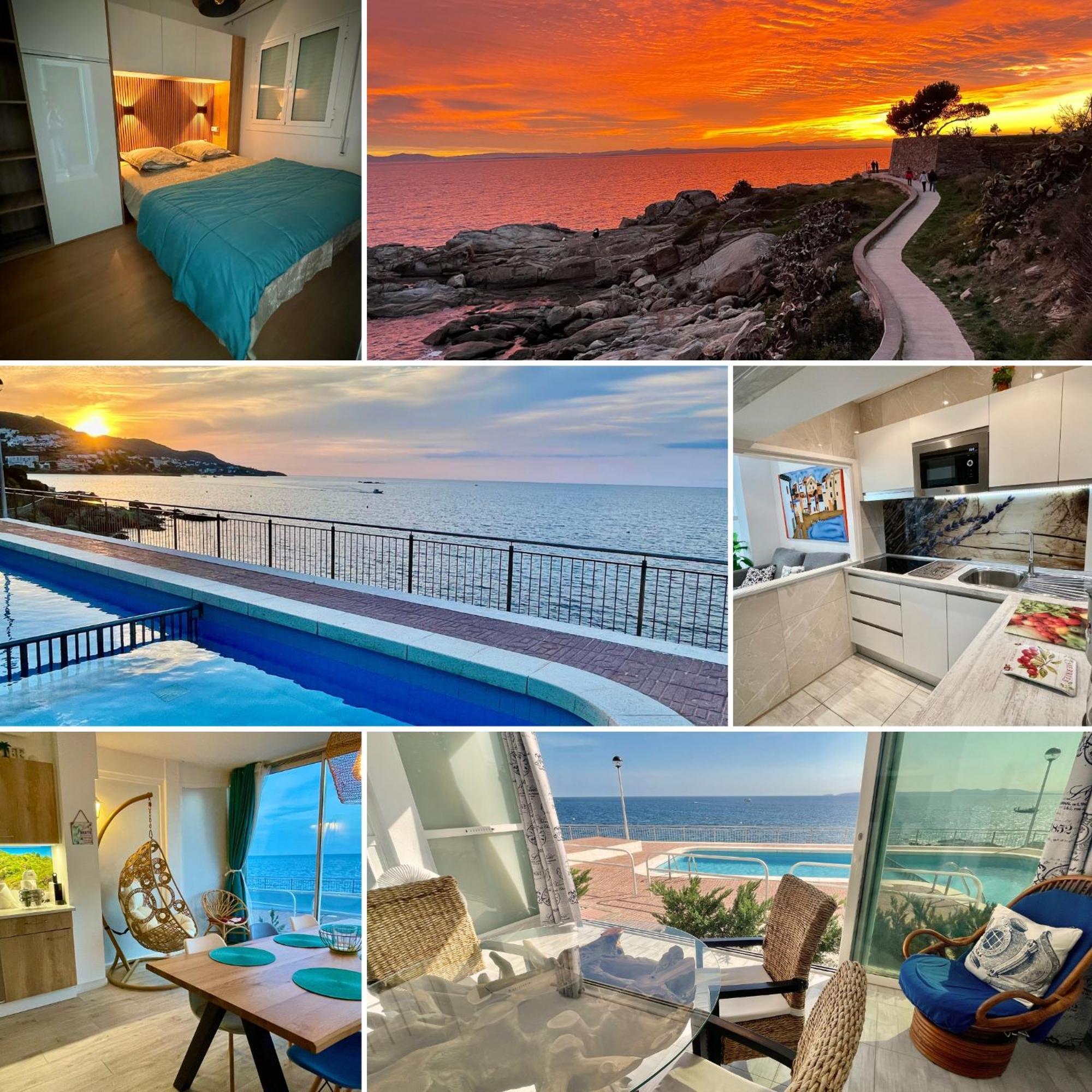 Magnifique Appartement En Front De Mer, Caneylles Roses Buitenkant foto